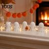 Cute Pumpkin Ghost Decor 5Pcs Halloween Decorations, Miniature Figurines, 3D Printed Desktop Window Displays for Party Supplies, Creative Cake Toppers