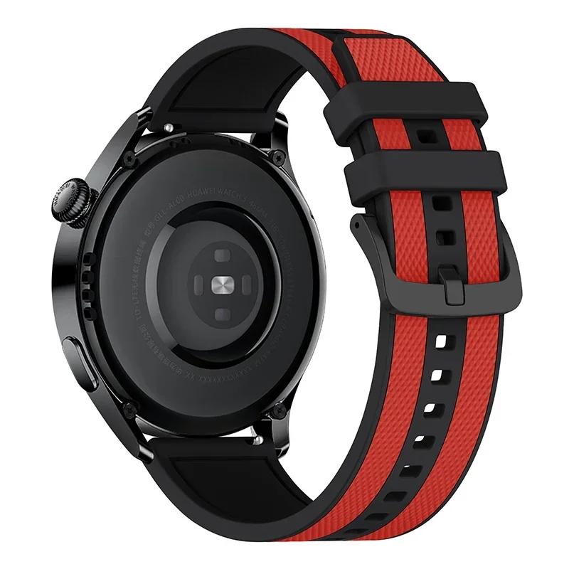 

Силиконовый ремешок 20 мм 22 мм для Huawei Watch GT6 GT5 GT4 GT3 GT2 42 мм 46 мм Спортивный ремешок-браслет для Samsung Galaxy Watch 8 7 6 5 4 Xiaomi OPPO VIVO Watch 20mm чёрный/красный