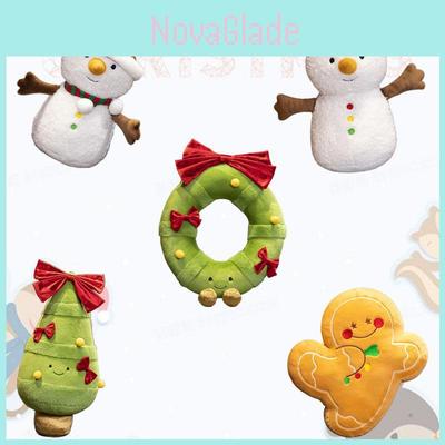 Niedliches und fröhliches Weihnachts-Plüschtier mit Fliege Weihnachtsbaum-Puppe Schneemann-Kissen