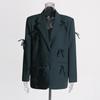 Summer 2026 Women's Casual Blazer with 3D Bow Patchwork Design
