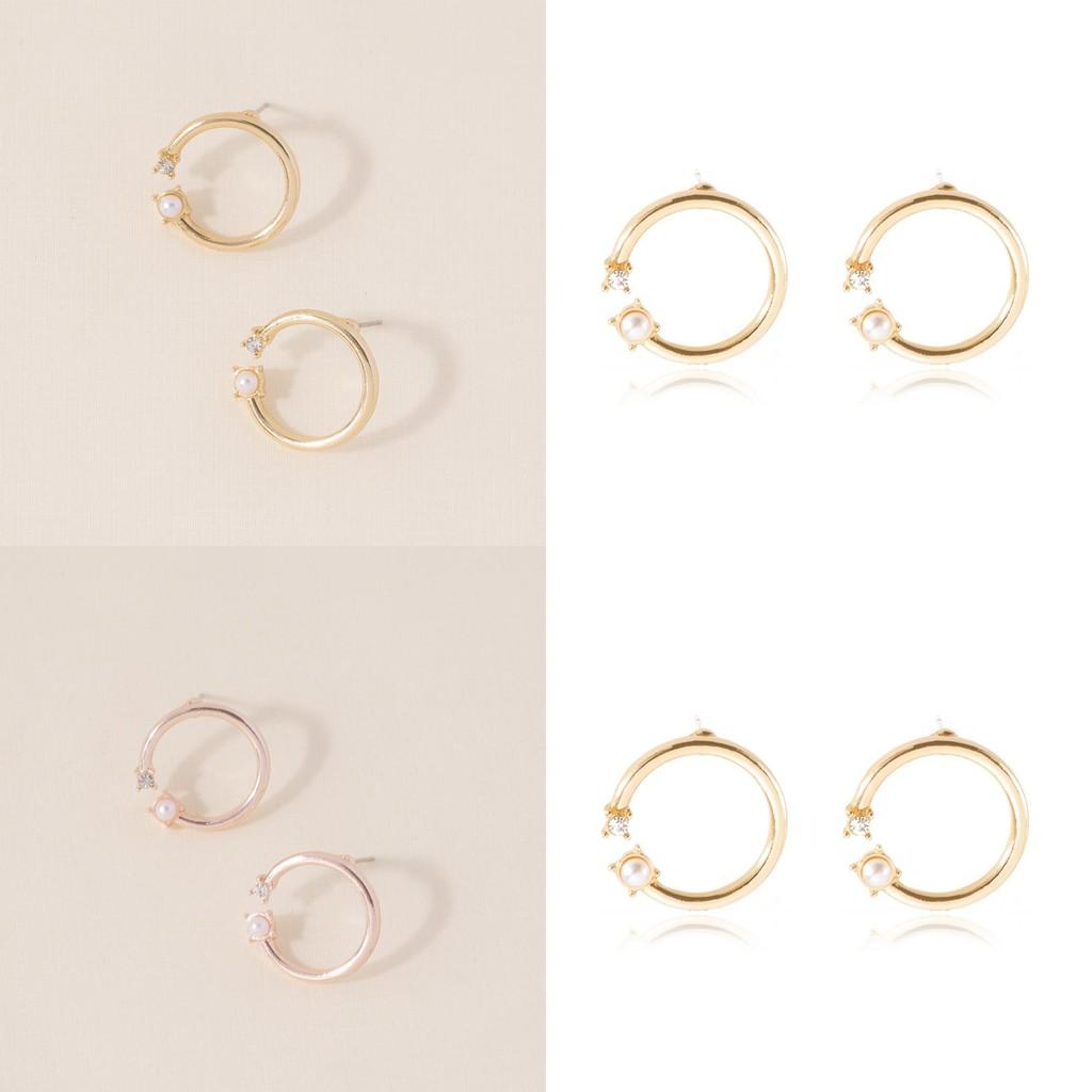 Stylish Round Pearl And Stud Earrings For Women Perfect For Weddings Birthdays And Anniversaries