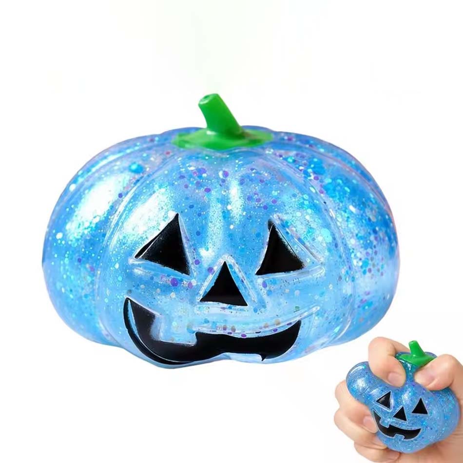 Squishy Maltose Halloween Kürbis Stressball Fidget Sensorisches Spielzeug für ADHS Langsamer Rückprall Quetschspielzeug Erwachsene Halloween Geschenk
