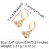Fashion Snowman Dangle Earrings for Women Cubic Zirconia Daily Jewelry Party Accessories