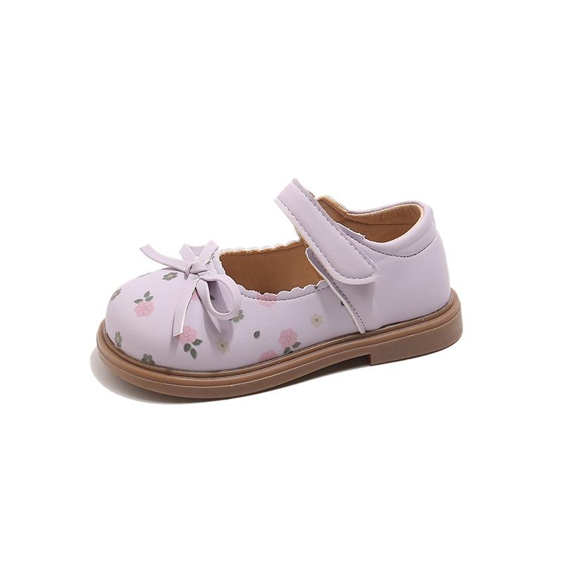 

Girls princess shoes sweet floral small leather shoes 2025 new children s shallow mouth single shoes baby girl Mary Jane shoes tide 21-25 yards, 5 pairs in one hand