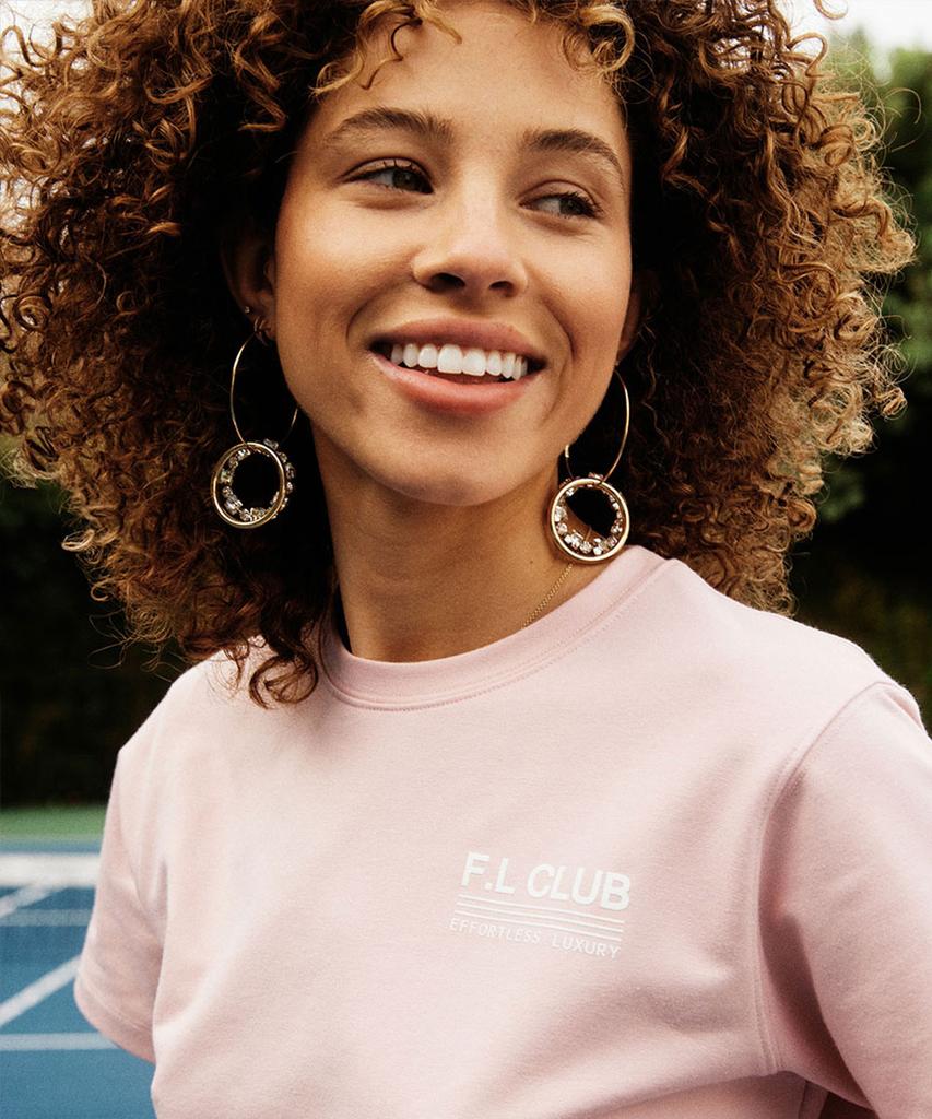 FAIRLIAR CLUB F.L Club T-Shirt_Pale Pink