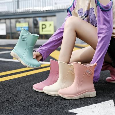 Dames Kuitlaars Regenlaarzen met Slijtvaste Rand Lichtgewicht Waadschoenen Keuken Rubber Schoenen