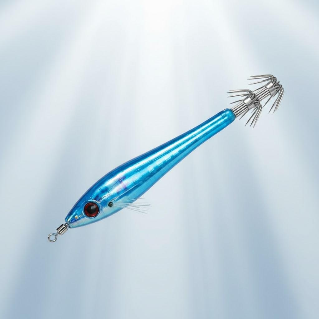 

Hard Plastic Squid Jig Lures with Hooks Saltwater Freshwater Fishing Bait Effective Professional Tackle