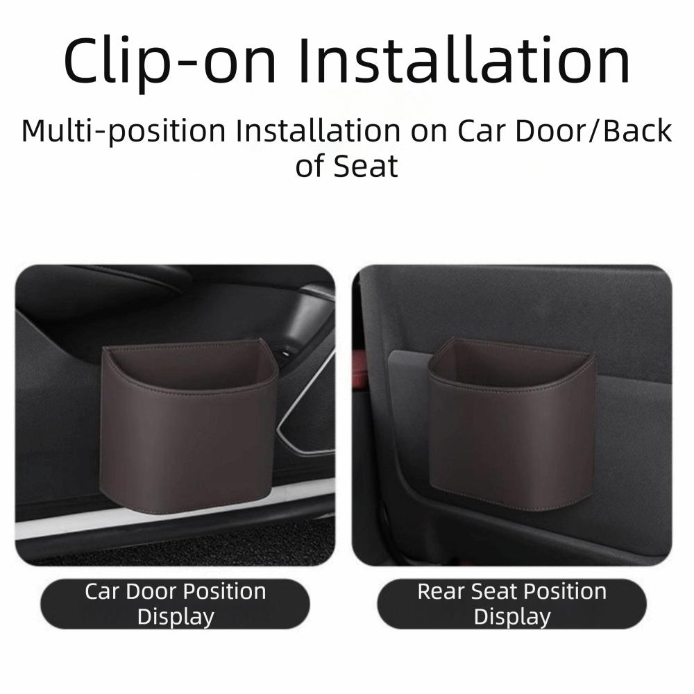 Hanging Rear Seat Garbage Bin Compact Car Door Trash Can Portable Car Trash Can  Storage Box