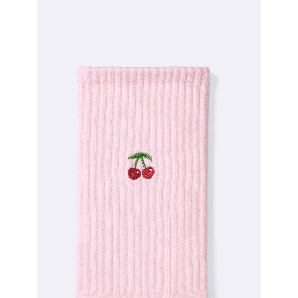 Gu By Uniqlo Kids  Unisex  Socks 2p  Embroidery Pattern 