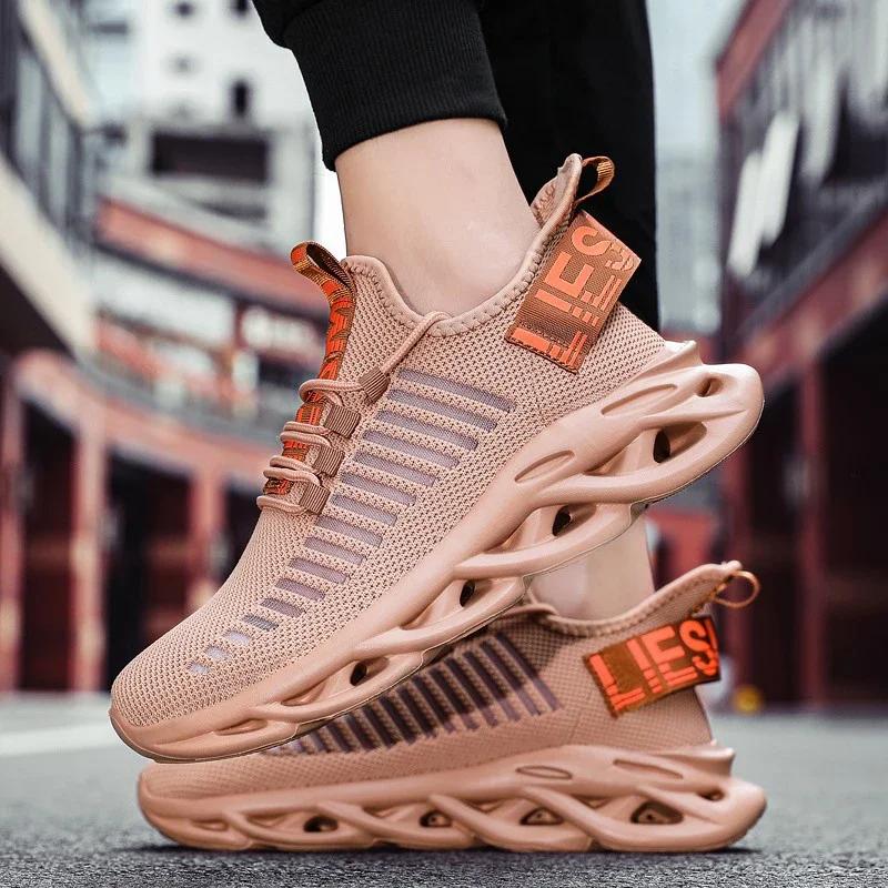 MAEDEF Men Shoes Comfortable Casual Sneakers Breathable Platform Running Shoes Man Mesh Tenis Sport Shoes Waling Tenis Masculino