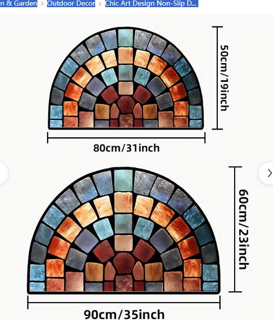 Chic Art Design Non-Slip Door Mat - Thick, Soft Polyester Carpet for Home Decor, Ideal for Porches & Living Rooms