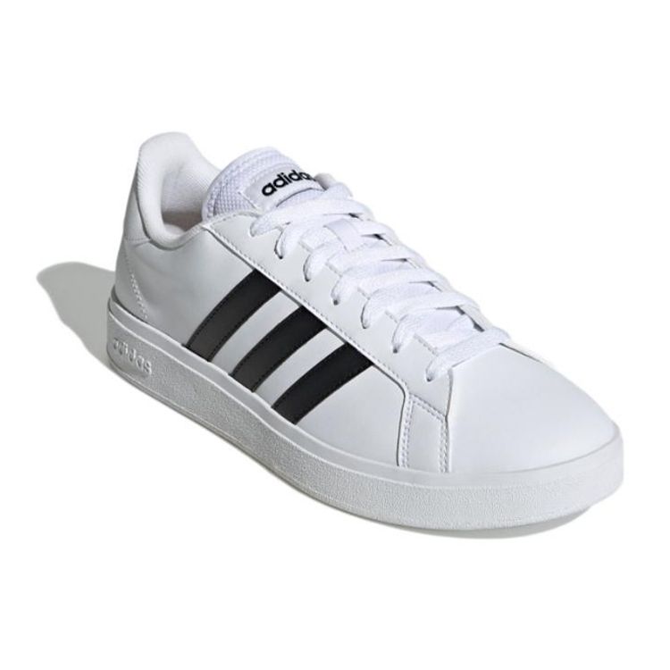 Adidas Neo Grand Court Synthetic Leather Comfortable Low-Top Sneakers Men Sneakers White Black GW9250
