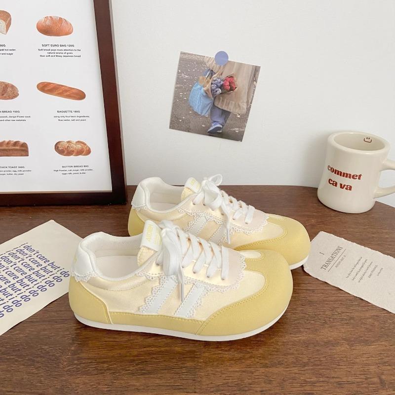 

Ugly cute dopamine board shoes women s puffs summer new niche breathable sports little white shoes 35 жёлтый