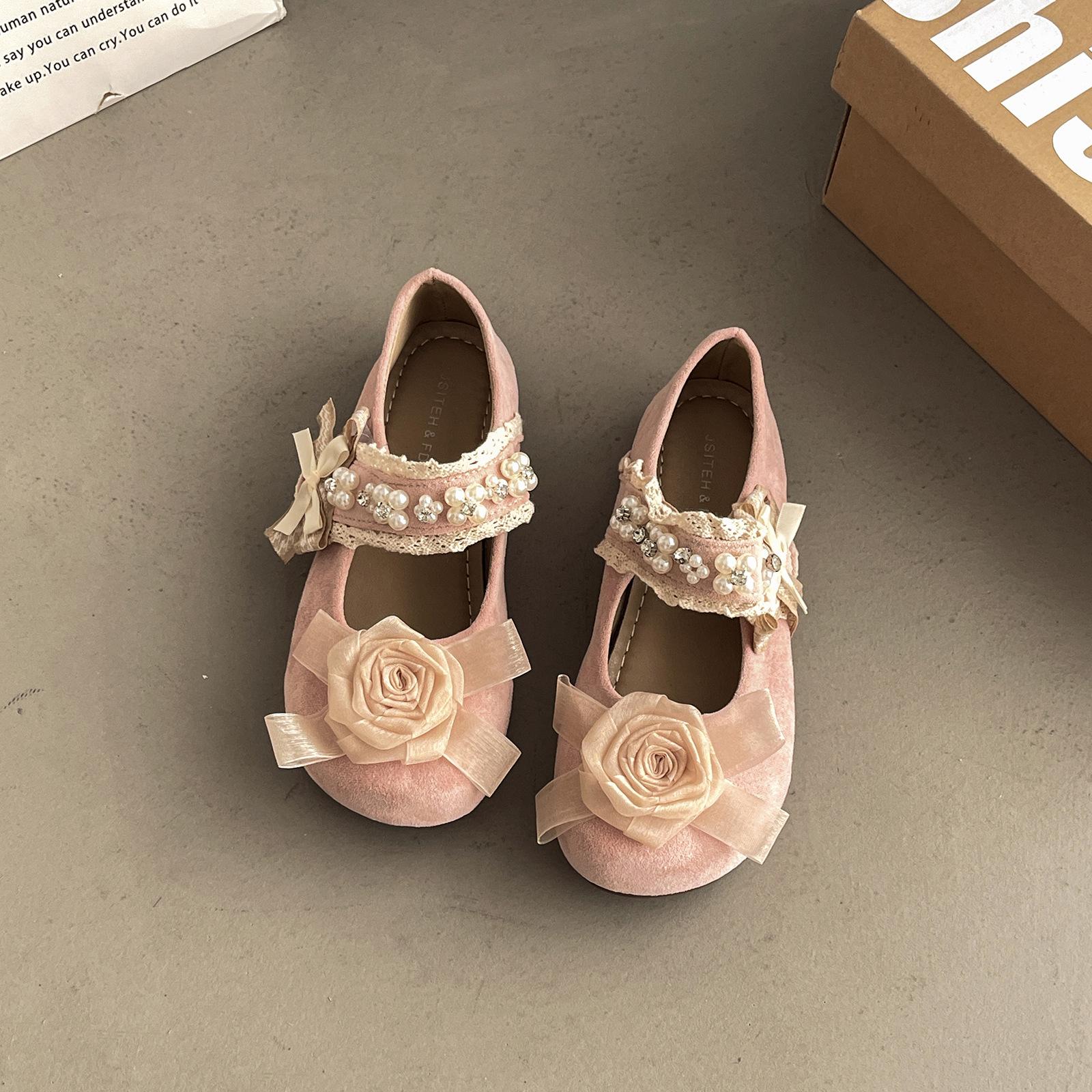 

Туфли Мэри Джейн с липучками и жемчугом, женские, весенне-летние, повседневные, неутомимые ноги, мягкая подошва, верхняя одежда, темперамент, стиль феи, вечерние туфли 40 розовый