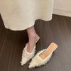 2026 Summer New Pointed Toe High Heels Women Slippers FashionOn Party Pumps Mules Slide Shoes