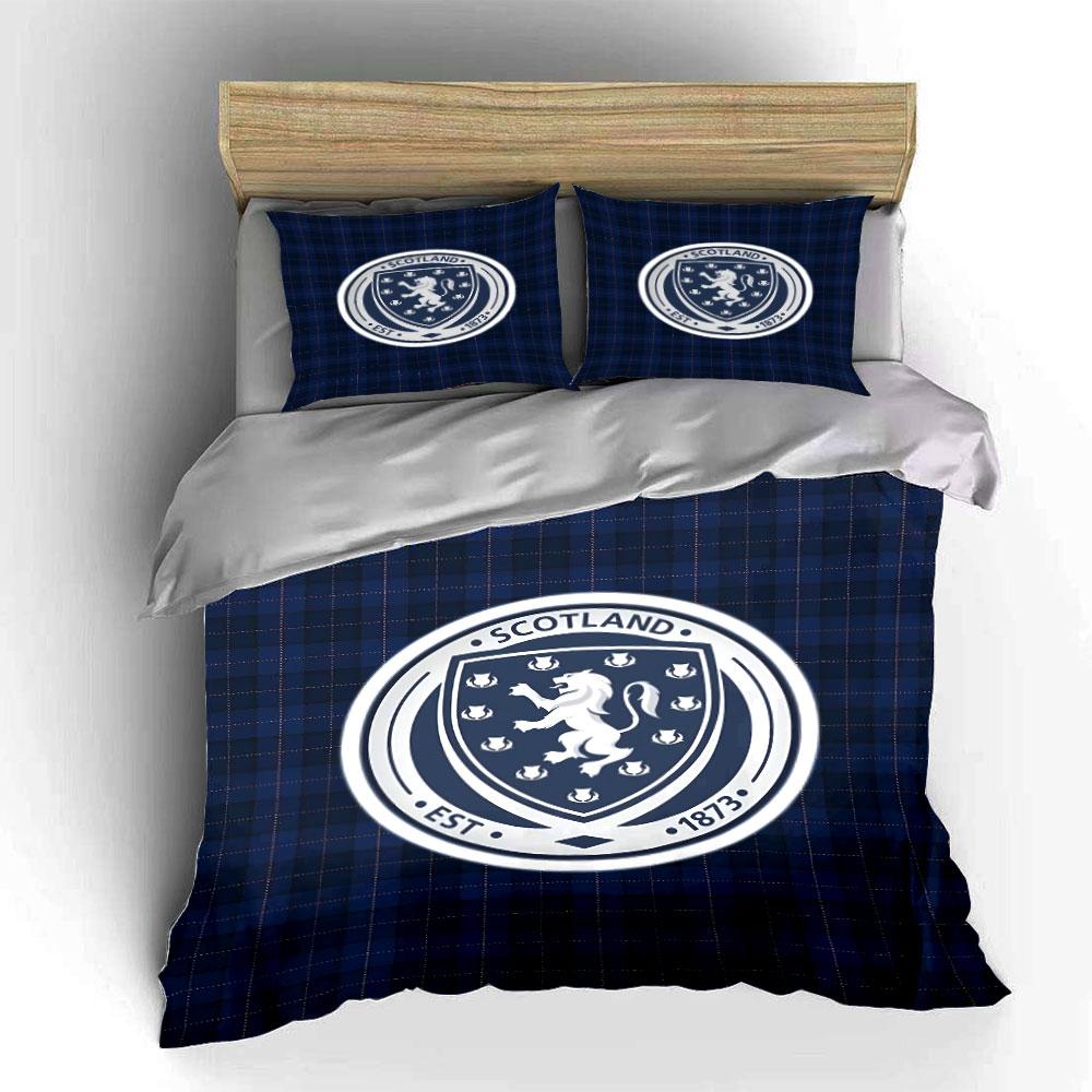 Set Biancheria da Letto Leone Cresta Scozia Set Copripiumino Copripiumino Federe (1 * Copripiumino 2 * Federe, senza piumino)