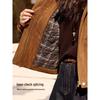 XWI Women's Maillard Suede Plaid Padded Jacket