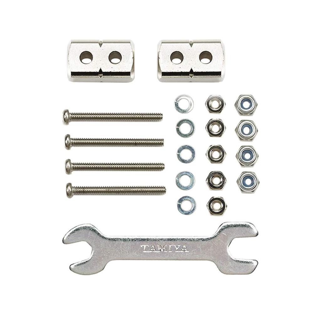 Tamiya Mini 4WD Special Edition Mass Damper Square Short 8x8x14mm Silver (2 pieces) (Product Number 95488)