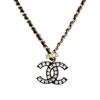 Chanel Double C Rhinestone Necklaces Women's Gold ABA117-B10002-NM108
