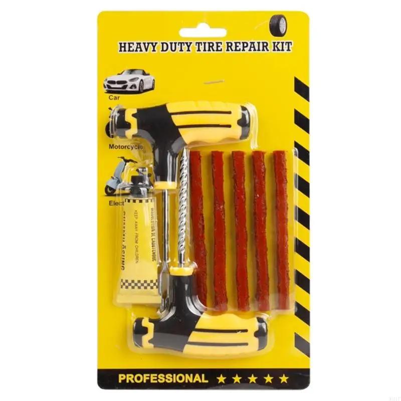 Car Tire Repair Tool Rubber Tubeless Tyre Puncture Repair Studding Tool