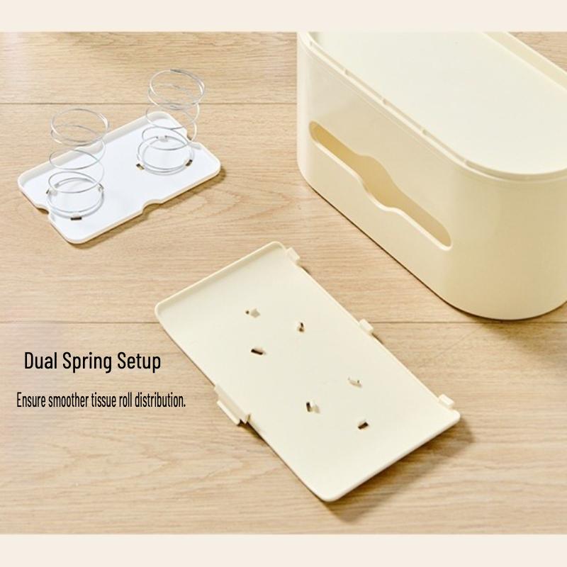 Novelty Tissue Box Organizer with Figurine Display Acrylic Transparent Storage Box for Labubu Tissue Dispenser for Desk Decor