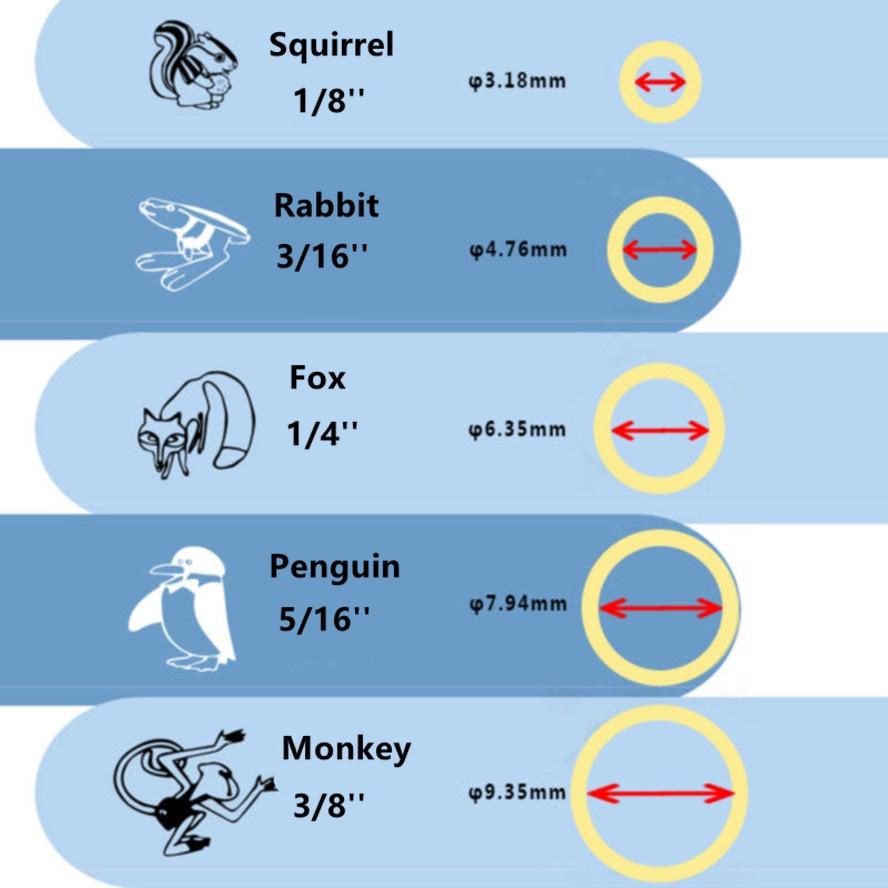 Niceden 100pcs/Box Dental Orthodontic Rubber Bands Elastics Latex Braces 6.5OZ 3.5OZ 1/8 3/16 1/4 4 Sizes/forces