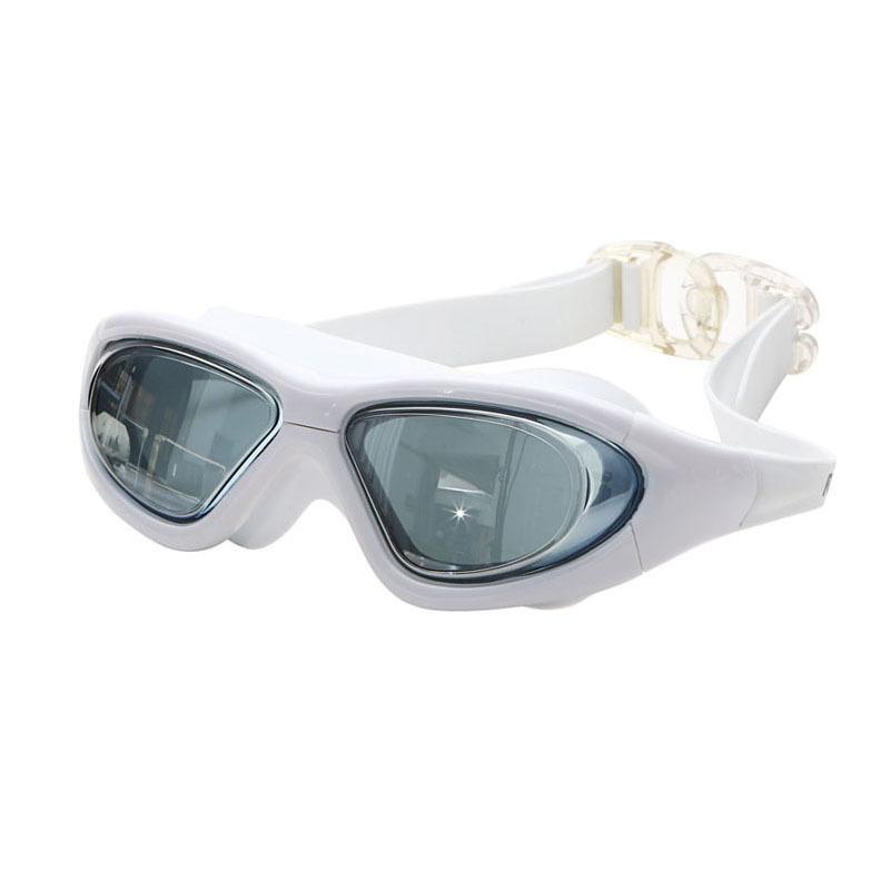 Prescription large-frame swimming goggles with electroplated coating, waterproof, anti-fog, high-definition swimming glasses