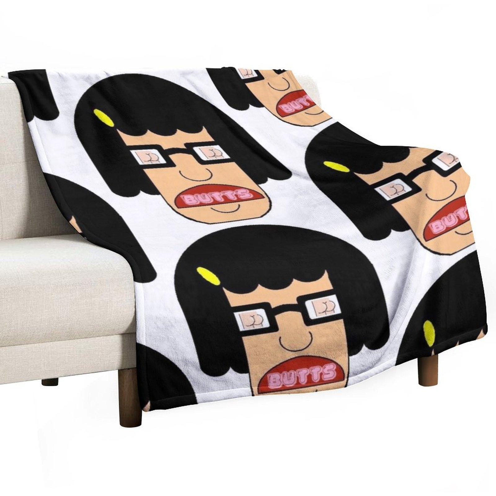 TINA LOVES BUTTS Throw Blanket Plush Furry Soft Beds warm winter Blankets 30x40in