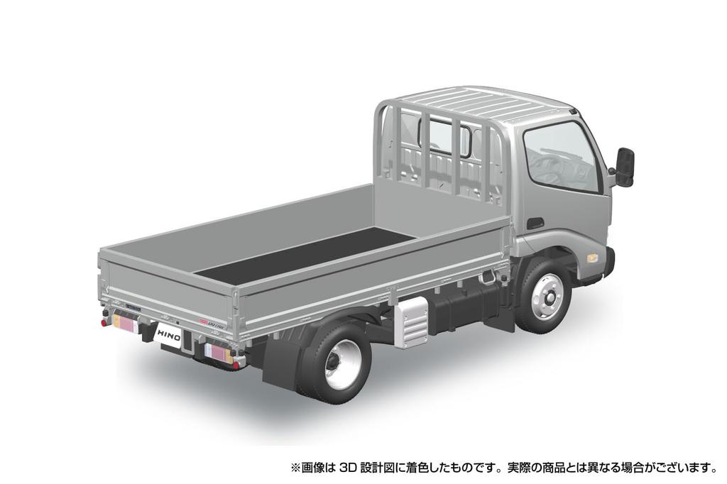 Aoshima Bunka Kyozai Rakupla Snap Kit Hino Dutro Flatbed Scale Plastic Plastic Model Kit (AOSHIMA) No. 23-SR (Silver) 1/32 Pre-Colored