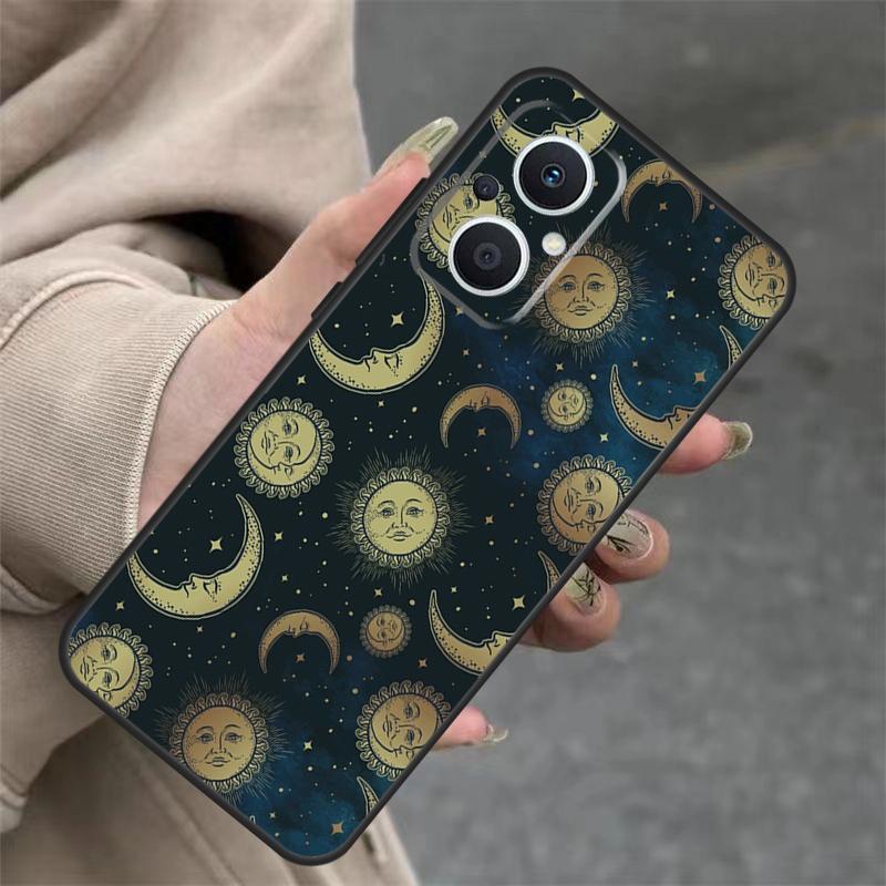 Sun Moons Star Signs Astrological Case For OPPO Reno 8T 13F 14F 12F 11F 10 12 13 14 Pro 7 8 Lite OPPO Find X8 X6 X9 Pro Cover