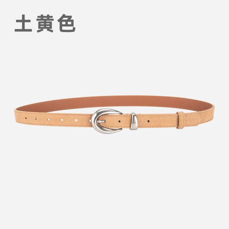 Frosted Leather Belt Ladies Suit Dress Decorative Belt Senior Women