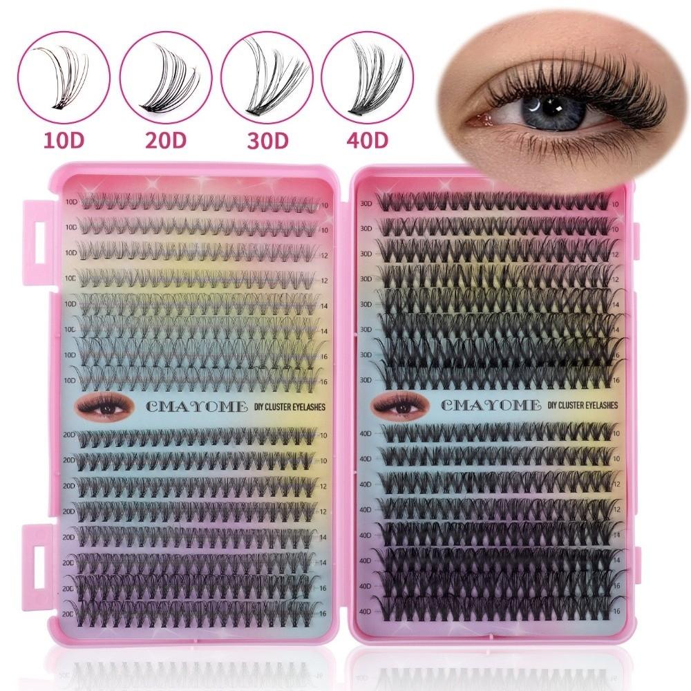 10-16mm False Eyelashes Natural Look Eyelash Extension Kit Cluster Lashes Kit  Makeup Tool 093