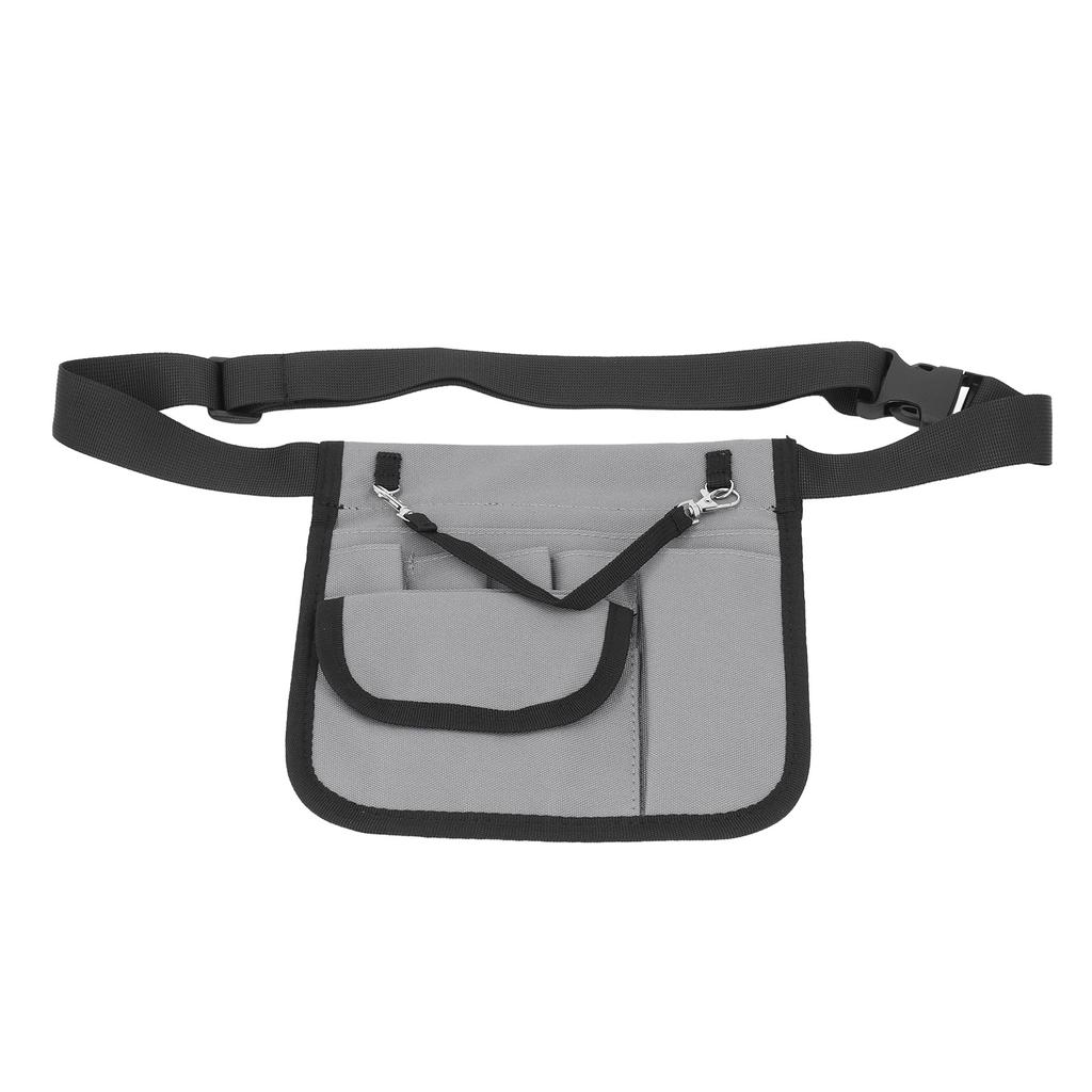Nurse Pouch Grey Portable Oxford Cloth Large Capacity Nurse Waist Pouch Organizer for Hospital