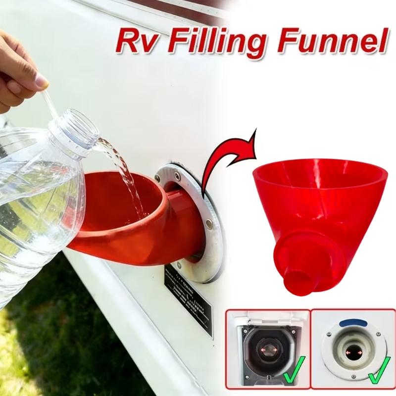 Plastic Freshwater Filling Funnel Manual Water Filling Tool For Campers Secure And Fast Liquid Transfer