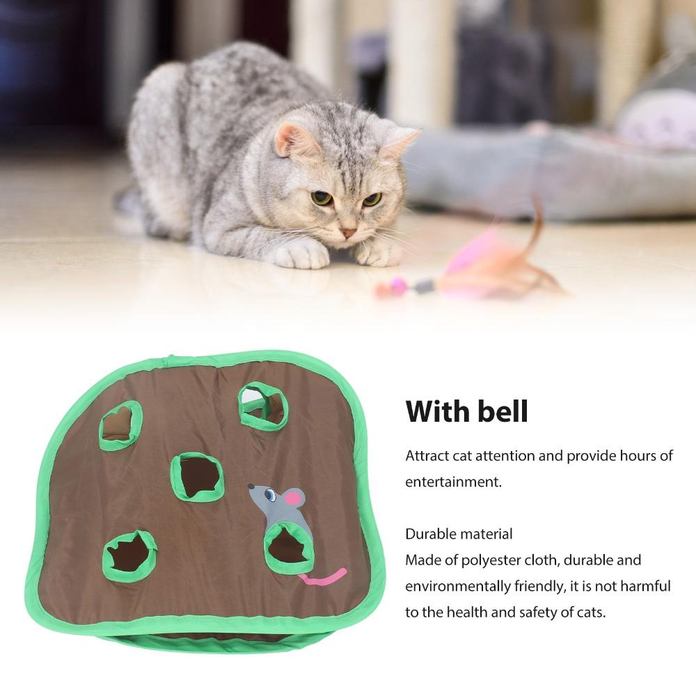Bell Included Cat Interactive Tunnel Toy Collapsible Foldable Popup Cat Toy Loneliness Reduction