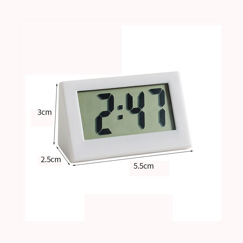 Cute Mini Digital Clock Portable Table Clock Battery Operated LED Clock Electronic Small Desktop Clock for Student/Car/Bedroom