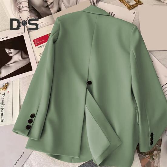 Women's Suit Spring Autumn Female Top Office Lady Blazer Loose Fit Thin Jacket Lapel Collar Coat for Work Leisure Time
