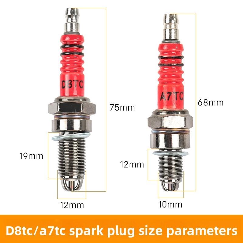 Three-stage spark plugs for scooters, A7TC/D8TC motorcycle models with 125 and 150 horsepower, 100cc universal ignition plugs