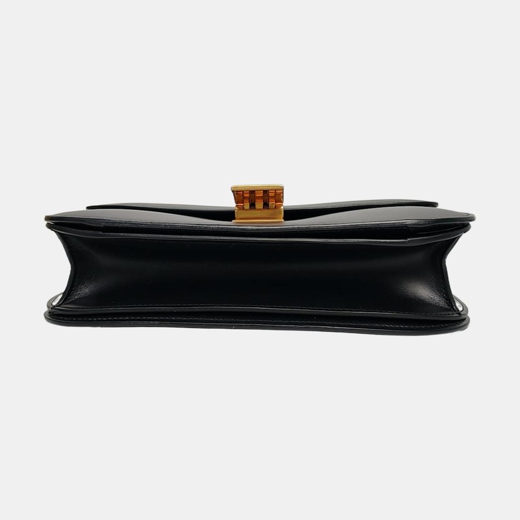 [Occasion] Sac Tofu en Cuir Boucle Dorée Polie Classique Sac Bandoulière Sac Bandoulière Moyen - Bon #1OLS3MY