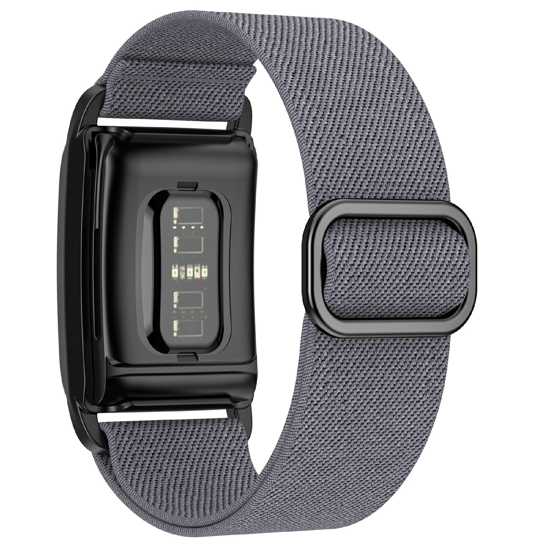 

For WHOOP 4.0 Fitness Tracker Elastic Polyester One-Piece Wrist Strap with Adjustment Buckle Grey