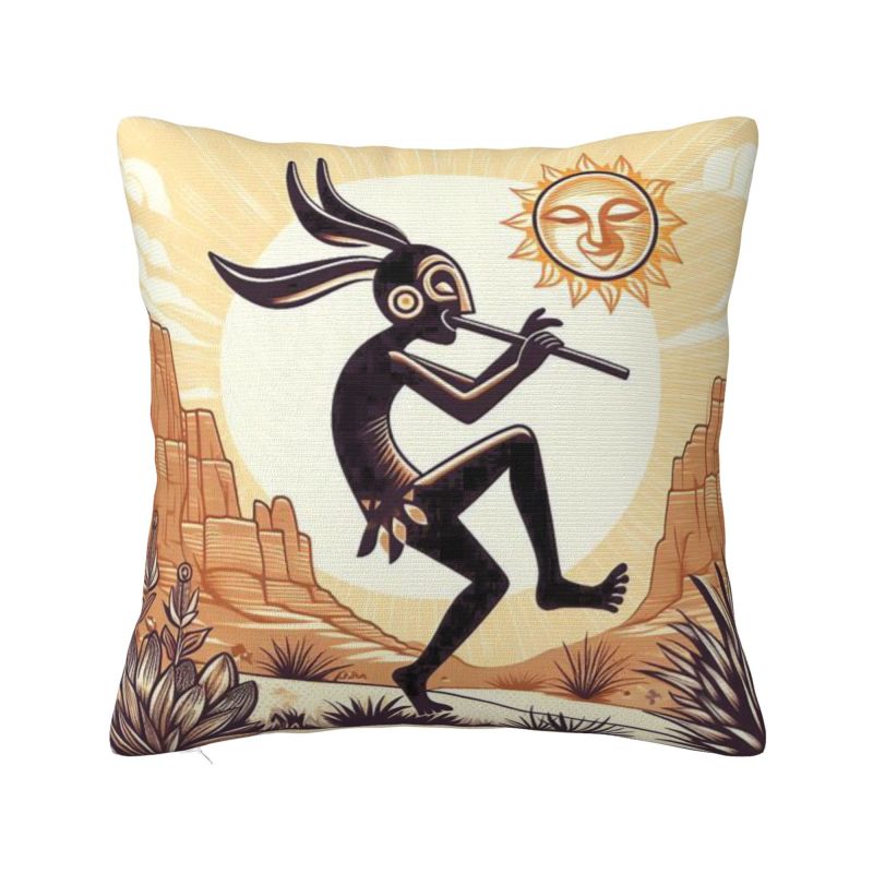 Southwest Tribal Native American Kokopelli Cushion Cover Polyester Throw Pillow Case Bedroom Decoration Bedding Sofa Pillowcase 30x30cm
