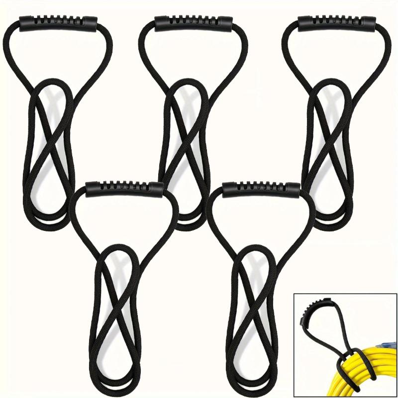 Storage Strap Heavy-Duty Hook and Loop Cord Carrying Strap, Hanger, and Organizer with Handle for Pool Hoses Garden Hoses Cables