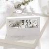 1PC Thermo-Hygrometer Clock Creative Weather Display Electronic Alarm CLock Desktop Table Decor For Living Room Bedroom