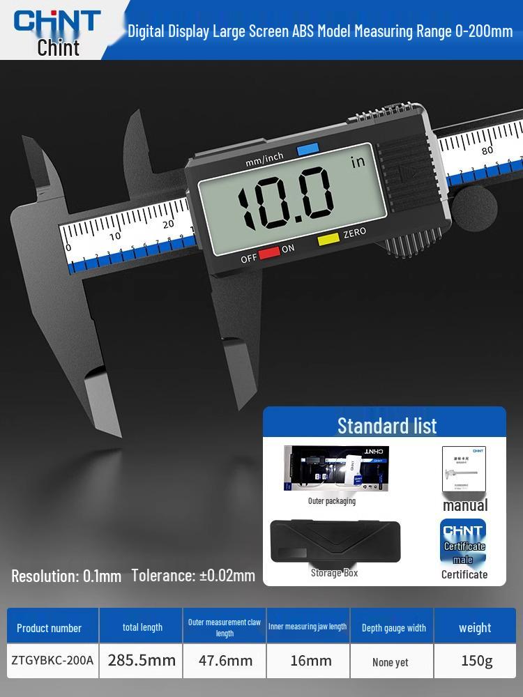 Zhengtian Electronic Digital Vernier Caliper - Precise Stainless Steel Industrial Measuring Tool