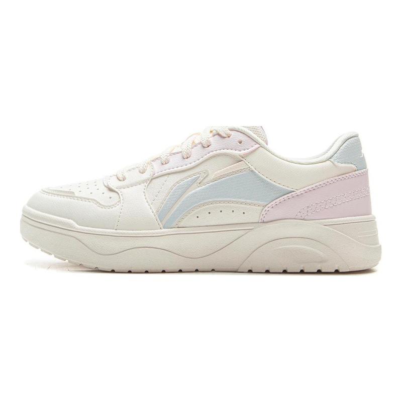 Li-Ning Yuanqi Low Top Women Skate Shoes White Pink Blue AGCV180-2 37