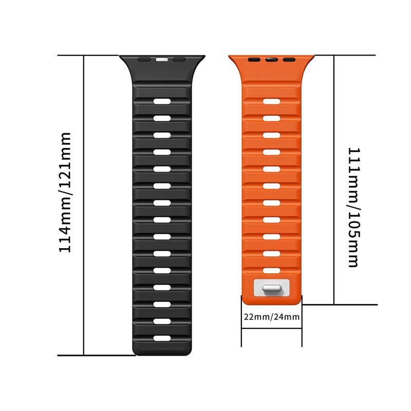 Silicone Strap for Apple Watch Ultra 3/2/1 49mm 11 10 46mm 42mm Magnetic Bracelet Band IWatch 9 8 7 6 5 4 SE 45mm 41mm 44mm 40mm