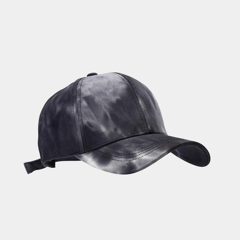 European and American new four-season tie-dye baseball caps for men and women, street color peaked caps, sunscreen visors, sub-tide