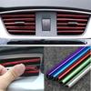 Autocollant de garniture de jante de commutateur de Grille de ventilation, bande de décoration de sortie de climatiseur de Style U, intérieur extérieur, bricolage de voiture, 10 pièces