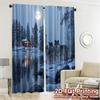 2pcs, 2D FLAT PRINTING Curtains (Without Rod) Moonlit Wolves(2) Chic Curtains&Window Treatment Yarn Curtains Versatile All Ldeal