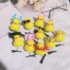 Set of 10 Little Yellow Duck Hairpin 3D Headset Clip Cute Hairpins Fashionable DIY Duckbill Clip for Headwear Enthusiast